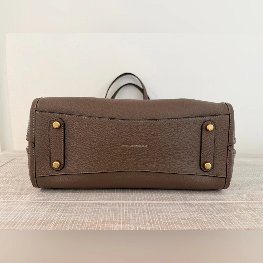 Coach Medium Bella Shoulder Bag NWT Dark Stone Pebble Leather - Picture 5 of 9